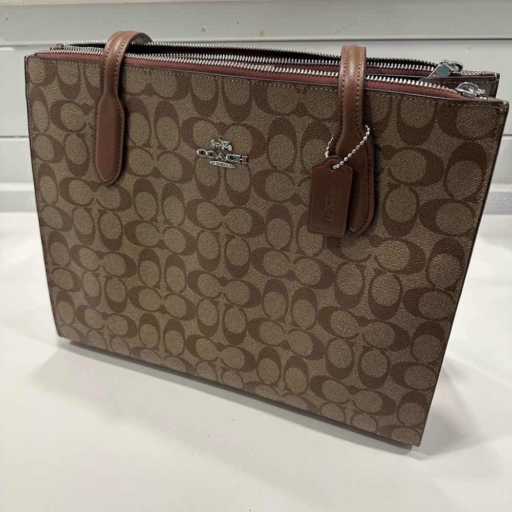 Coach Brown Signature Canvas Bag